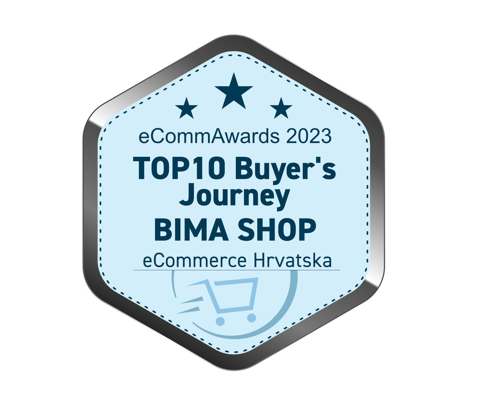 Badge za top 10 Buyers Journey Bima shop
