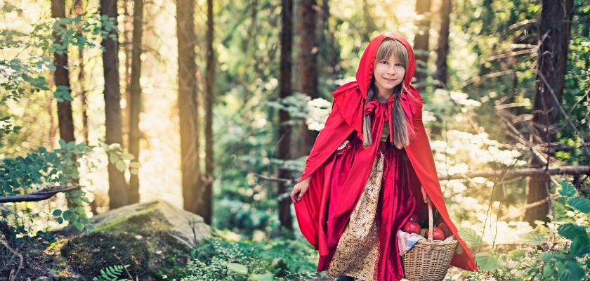 Crvenkapica" je priča o djevojčici koja nosi crvenu kapu i susreće vuka