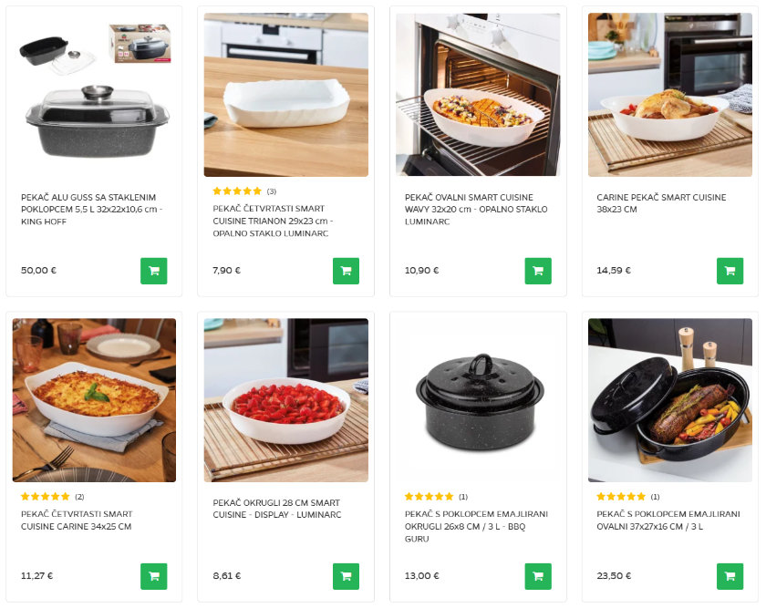 Vatrostalno posuđe - pekač i serveri pekači za losos u pećnici