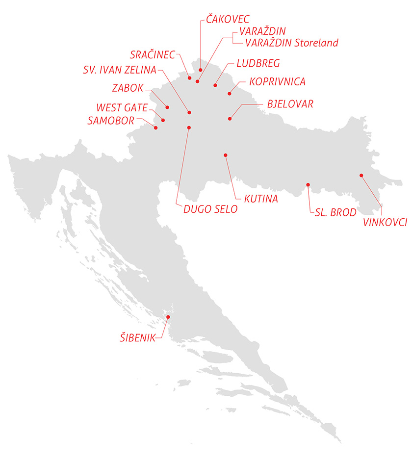 Karta lokacija Bima trgovina