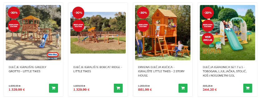 Dječje igralište u bima shopu