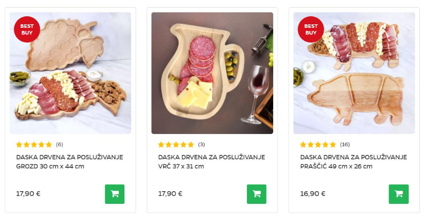 Daske za posluživanje hrane