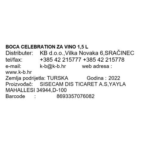 BOCA CELEBRATION ZA VINO 1,5 L