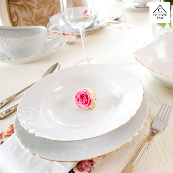 SERVIS ZA JELO PORCULAN 18/1 GOLD FILET ROCOCO