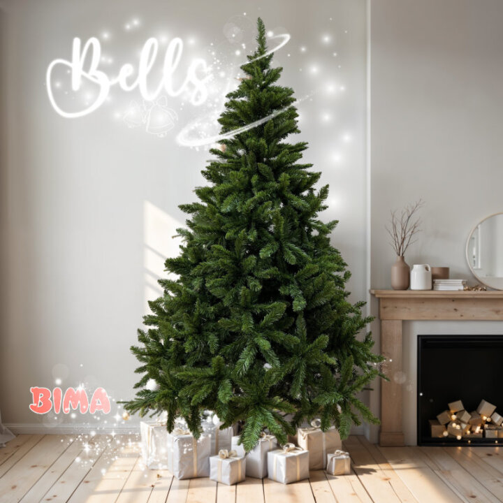BOŽIĆNO DRVCE S METALNIM STALKOM BELLS 210 CM