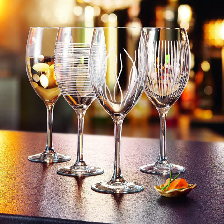 Dekorirane čaše na stalku za vino | Lounge Club, set 4/1