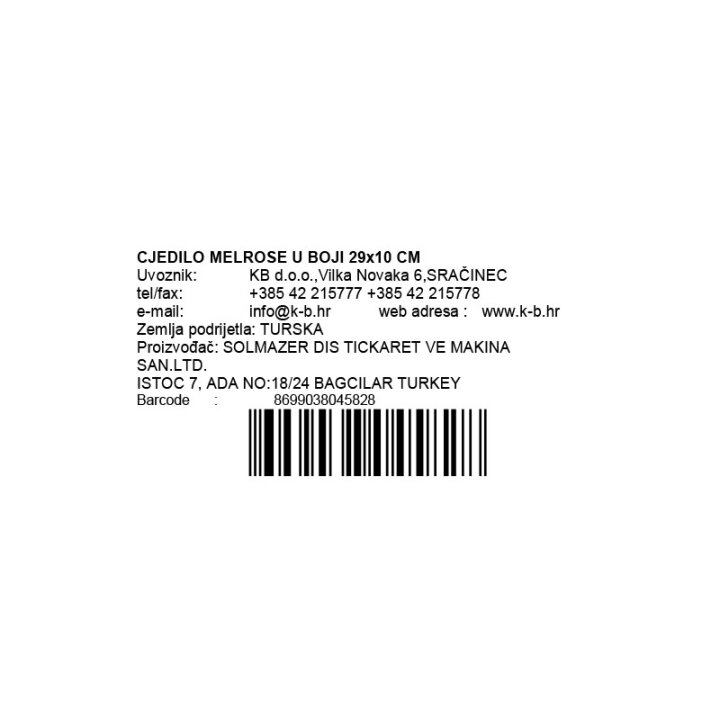 CJEDILO MELROSE U BOJI 29x10 CM