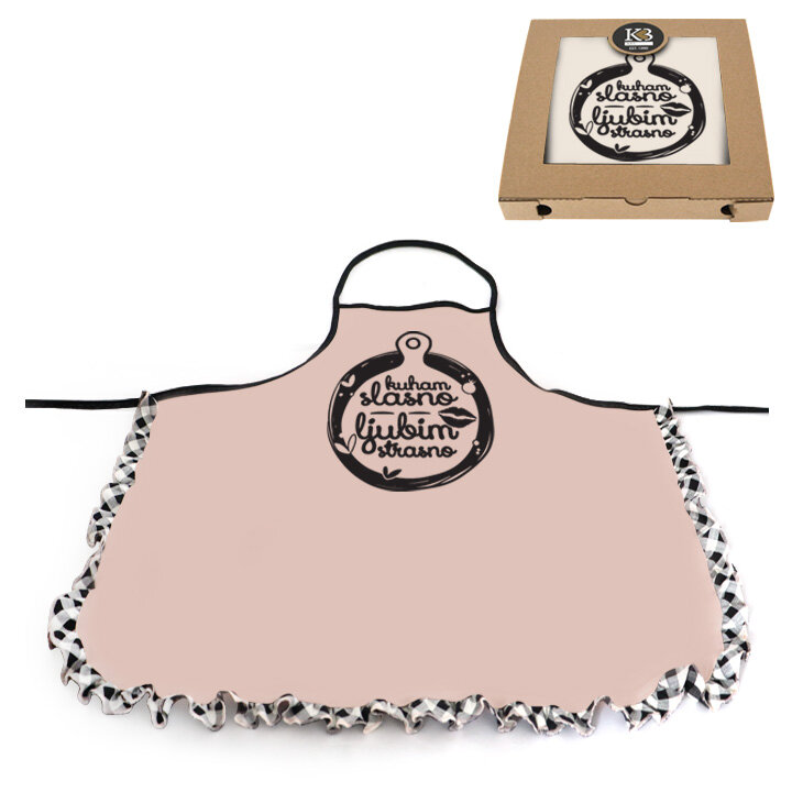 PREGAČA SA ŠALJIVIM NATPISOM Kuham slasno, ljubim strasno