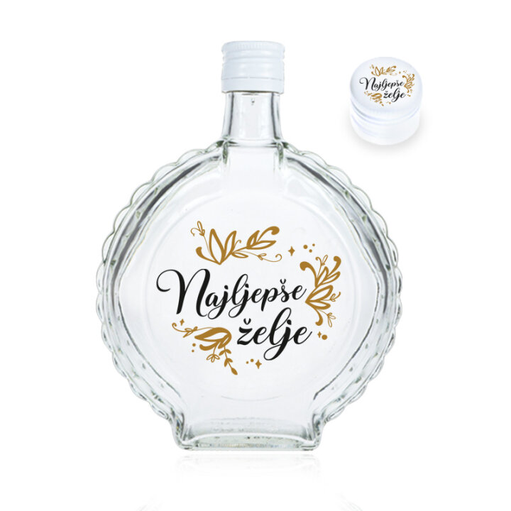 ČUTURICA BOCA STAKLENA S TISKOM 0,7L NAJLJEPŠE ŽELJE