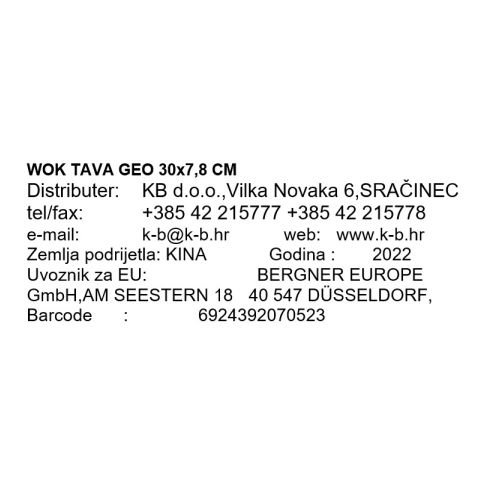 WOK TAVA GEO 30x7,8 CM