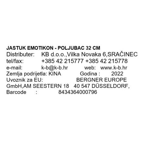 JASTUK EMOTIKON - POLJUBAC 32 CM