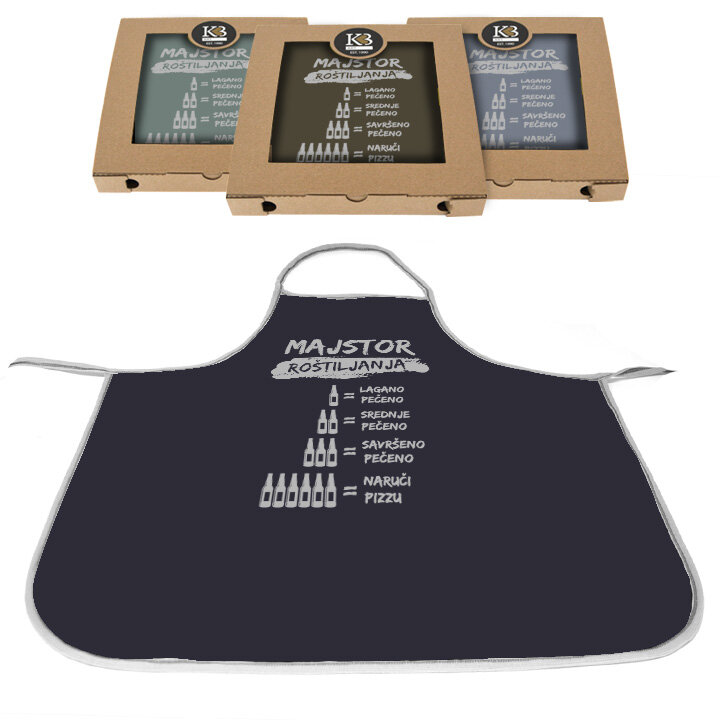 PREGAČA SA ŠALJIVIM NATPISOM MUŠKA Majstor roštiljanja