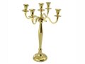SVIJEĆNJAK ZA 5 SVIJEĆA ALU 42x28 CM ZLATNA BOJA