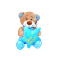 Plišasti medvedek z zvezdo 25 cm - modri