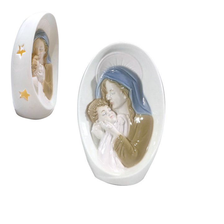 DEKORACIJA KERAMIČKA SA SVJETLOM - SVETI MOTIVI 18 CM