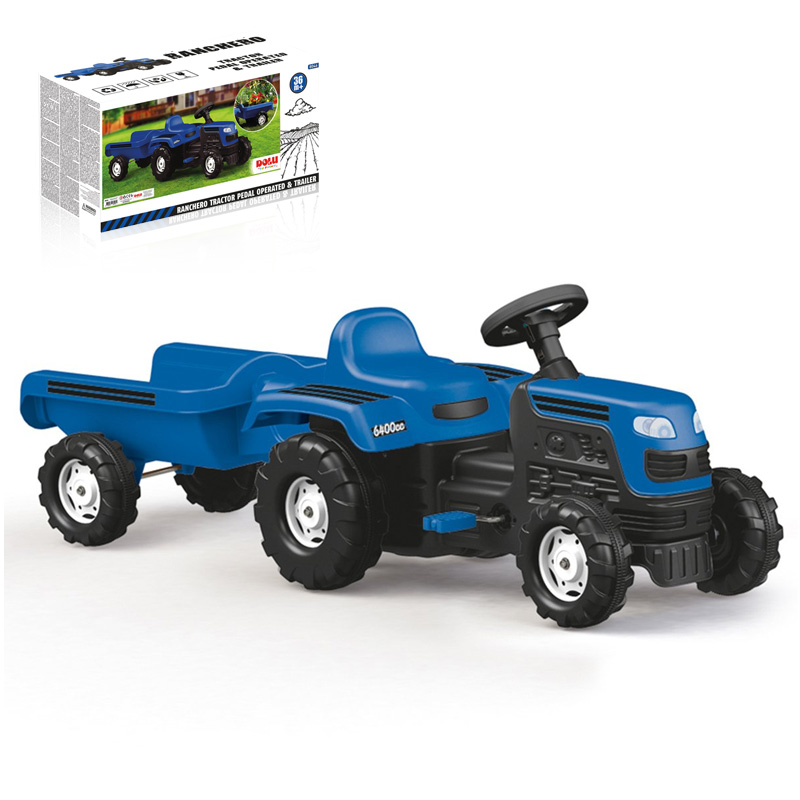 Traktor na pedale - plavi