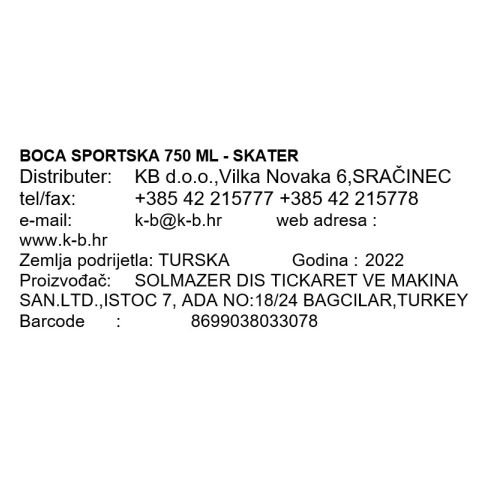 BOCA SPORTSKA 750 ML - SKATER