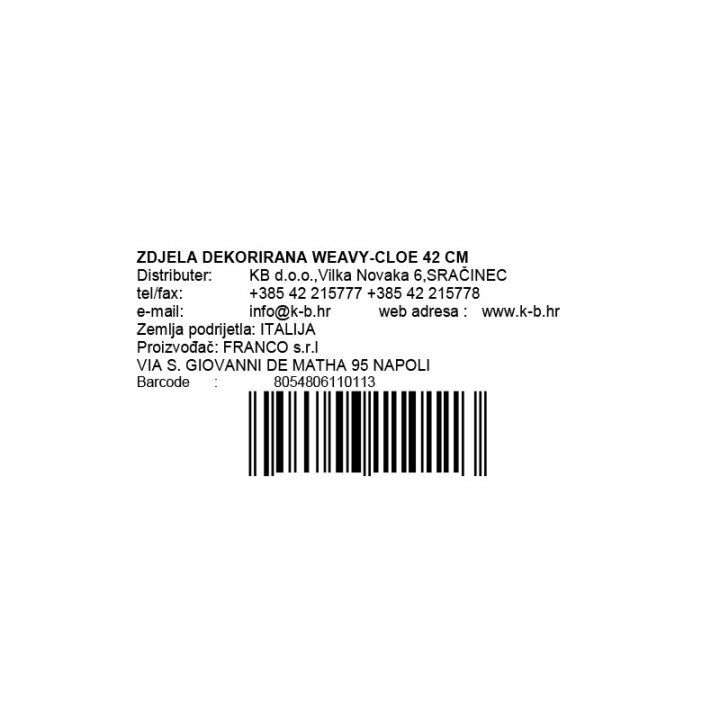 ZDJELA DEKORIRANA WEAVY-CLOE 42 CM
