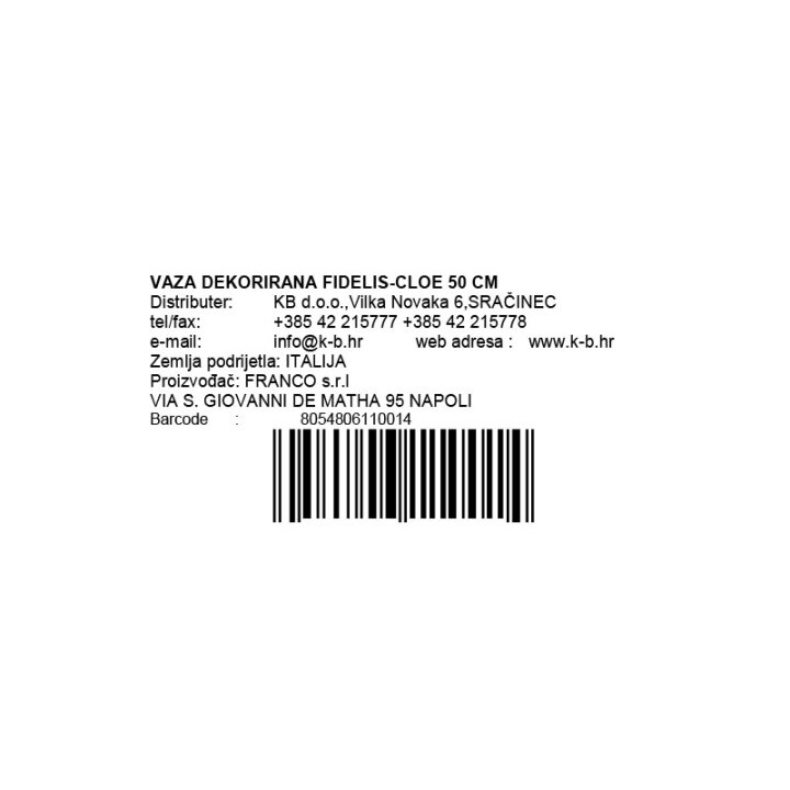 VAZA DEKORIRANA FIDELIS-CLOE 50 CM