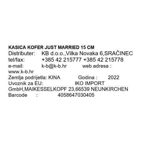KASICA KOFER JUST MARRIED 15 CM
