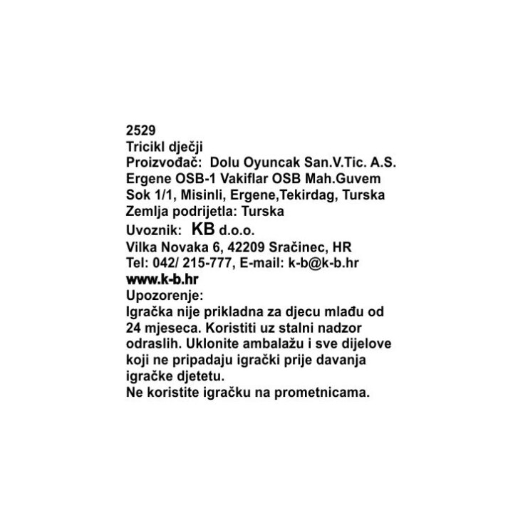 TRICIKL ROZI 60x49x42 CM - JEDNOROG