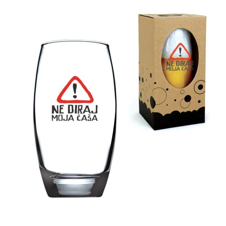 ČAŠA ZA PIVO S TISKOM 0,5 L Ne diraj