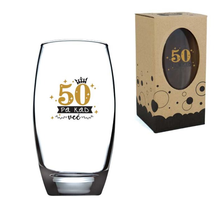 ČAŠA ZA PIVO S NATPISOM 0,5 L Broj 50
