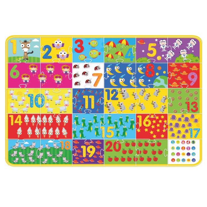 Puzzle s brojevima gigant 88x58,5 cm