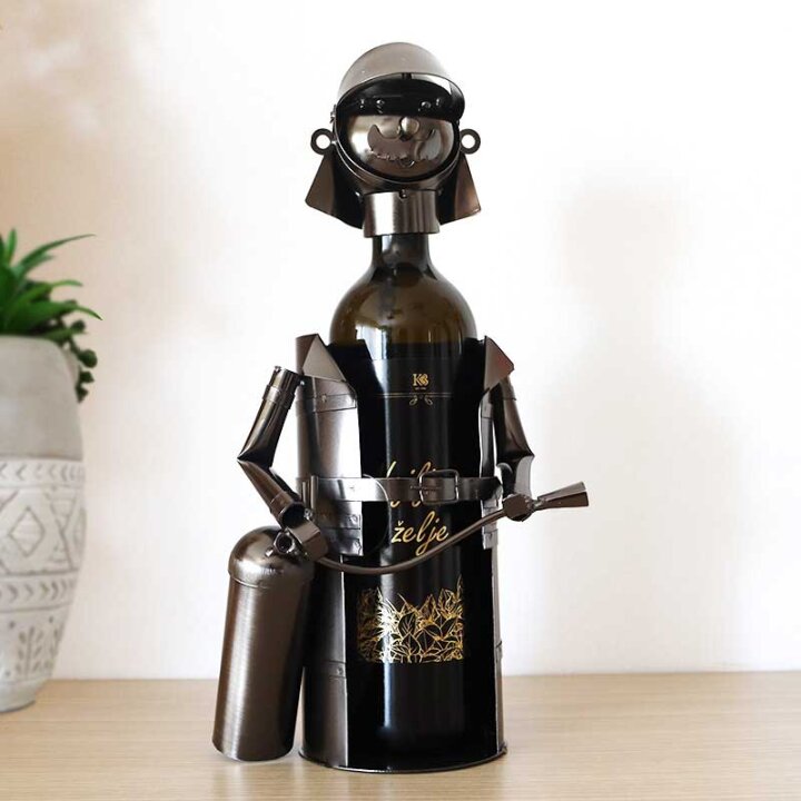 METALNI STALAK ZA BOCU VINA METALNI - VATROGASAC