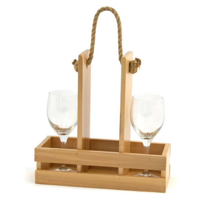 drveni stalak za boce vina