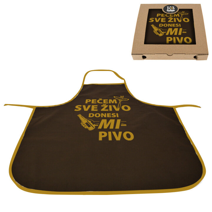 PREGAČA SA ŠALJIVIM NATPISOM MUŠKA Pečem sve živo donesi mi pivo