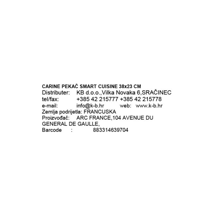 CARINE PEKAČ SMART CUISINE 38x23 CM