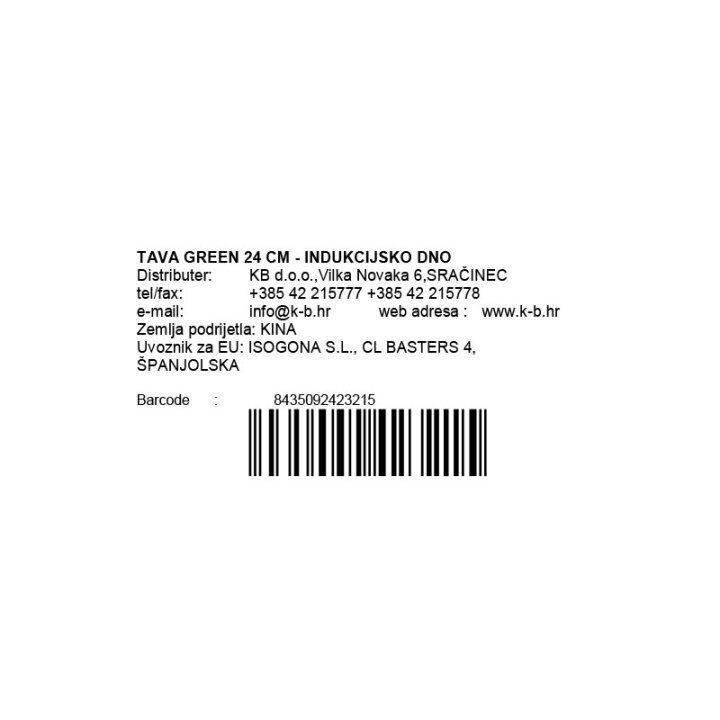 TAVA GREEN 24 CM - INDUKCIJSKO DNO