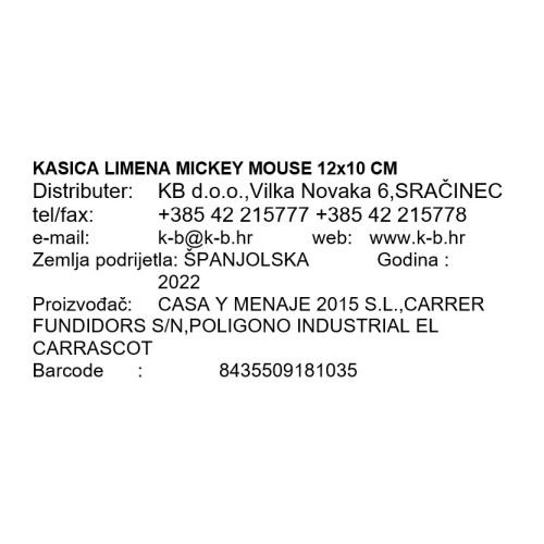 KASICA LIMENA MICKEY MOUSE 12x10 CM
