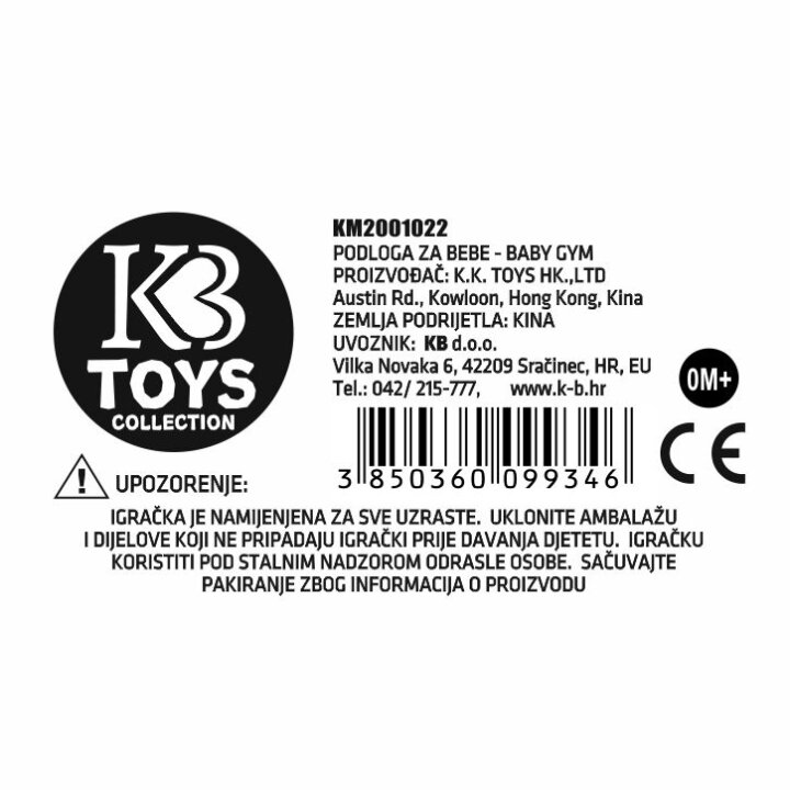 BABY GYM PODLOGA ZA IGRU S OGRADICOM - 83 CM
