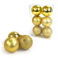 KUGLE ZA BOR 8 CM 6/1 ZLATNE - SJAJ, GLITER, MAT S DEKOROM