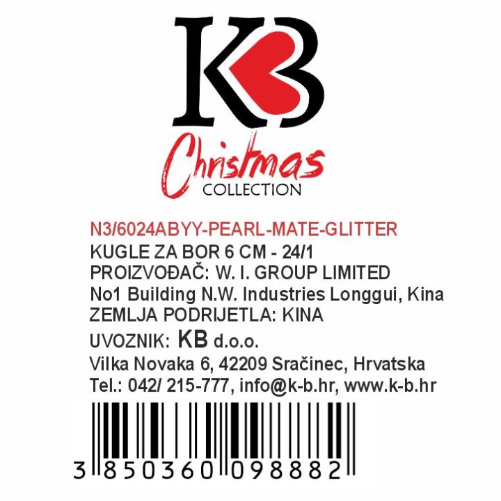 KUGLE ZA BOR 6 CM 24/1 SREBRNE - MAGENTA PERLA, MAT, GLITER, SJAJNE