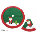 PODLOGA ISPOD BORA OKRUGLA ZELENO-CRVENA S BOŽIĆNJAKOM 100 CM