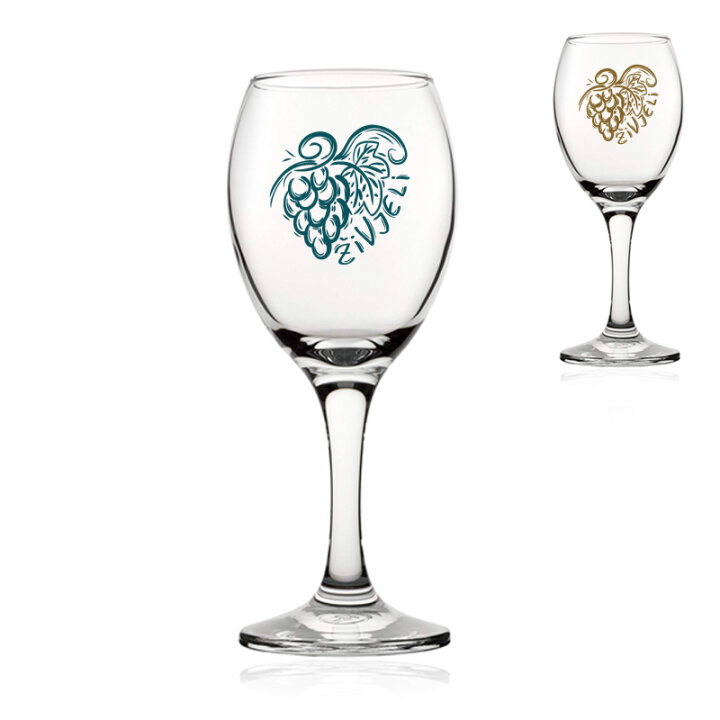 ČAŠA ZA VINO S NATPISOM VINSKI MOTIV GROZD