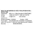 BOCA SA INFUZEROM ZA VOĆE I POKLOPCEM 650 ML - DETOX TIME