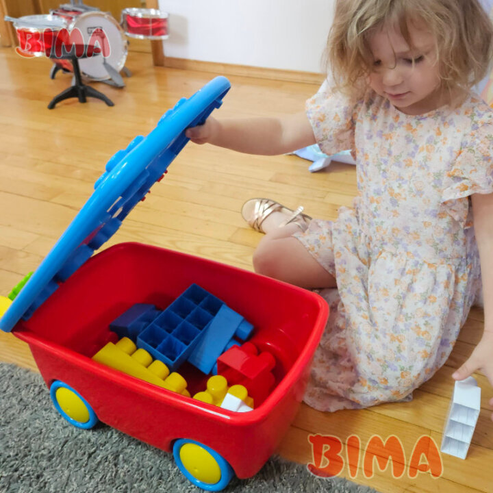 KOLICA ZA IGRU S KOCKAMA I OBLICIMA ZA UBACIVANJE