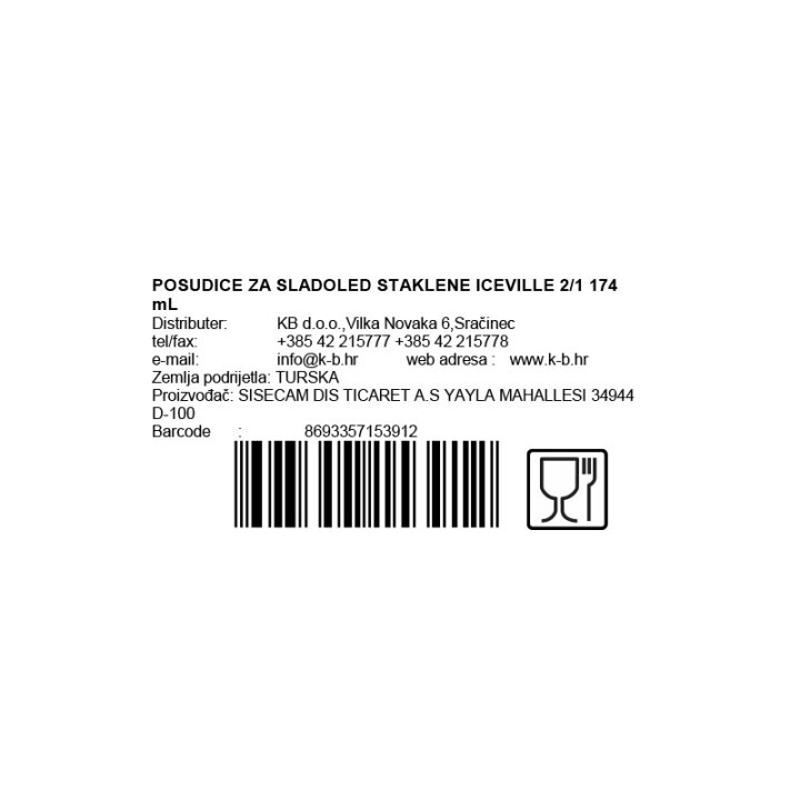 ČAŠE ZA SLADOLED ICEVILLE 2/1 174 ML
