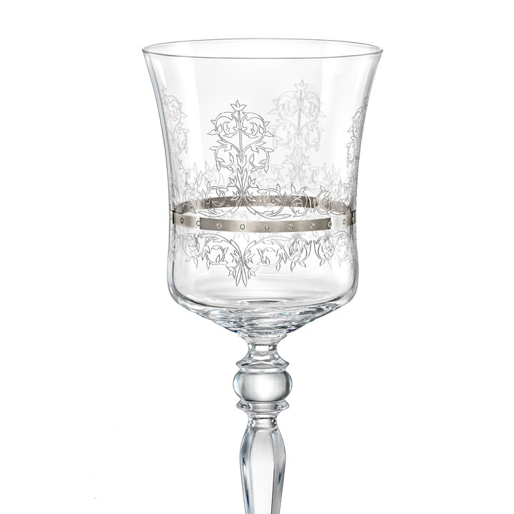 ČAŠE ZA VINO KRISTALIN GRACE 6/1 300 ML - DEKORIRANE