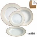 SERVIS ZA JELO PORCULAN 18 DIJELNI YVONNE - ZLATNI DEKOR