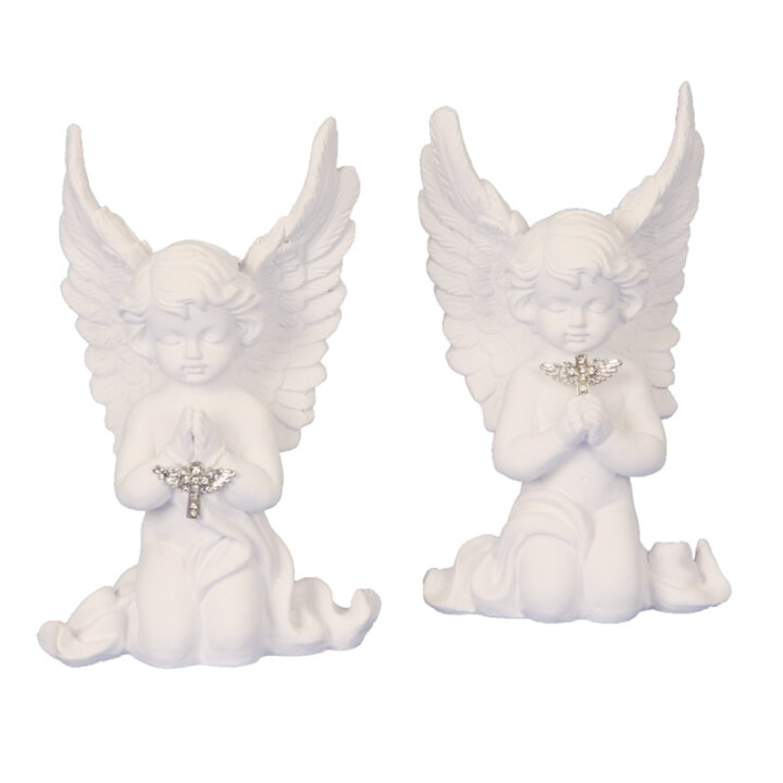 ANĐEO FIGURA SA GLITER KRIŽIĆEM 17,5 CM - SORT