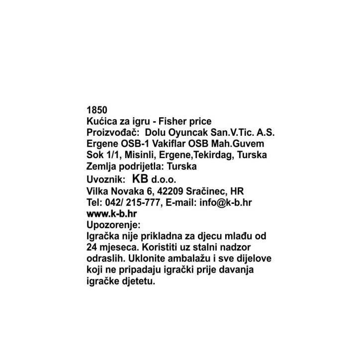 KUĆICA ZA IGRU ŽIRAFA - FISHER PRICE 178,5 x 104 x 104 CM