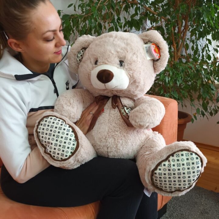 MEDO PLIŠANI S MAŠNOM I ZAKRPOM SRCE 50 CM SORT