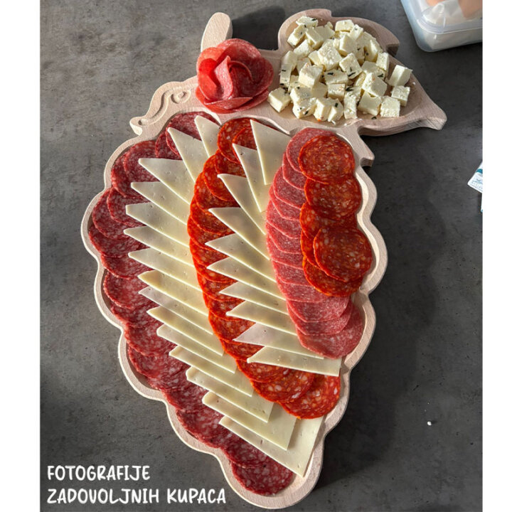 DASKA DRVENA ZA POSLUŽIVANJE GROZD 30 cm x 44 cm
