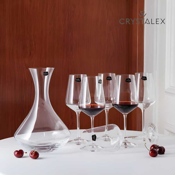 KRISTALNE ČAŠE I VRČ ZA VINO SET SANDRA 7/1