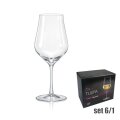 KRISTALNE ČAŠE ZA VINO 350 ML TULIPA 6/1